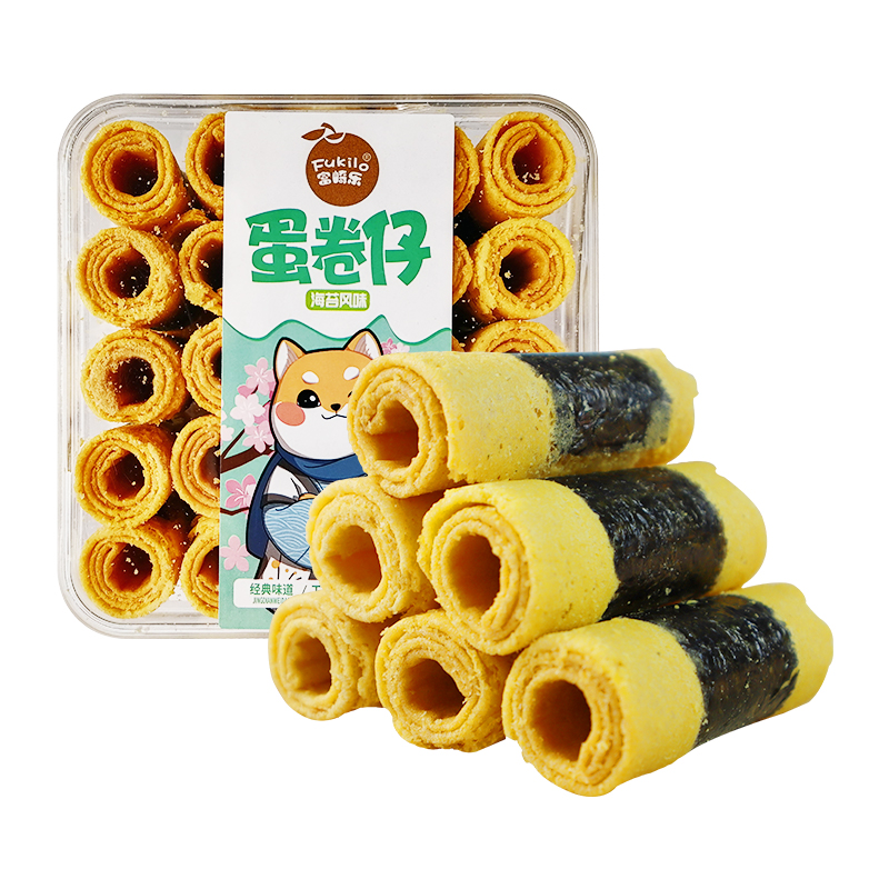 富崎乐海苔风味蛋卷仔 188g/盒 3盒装 188g*3盒